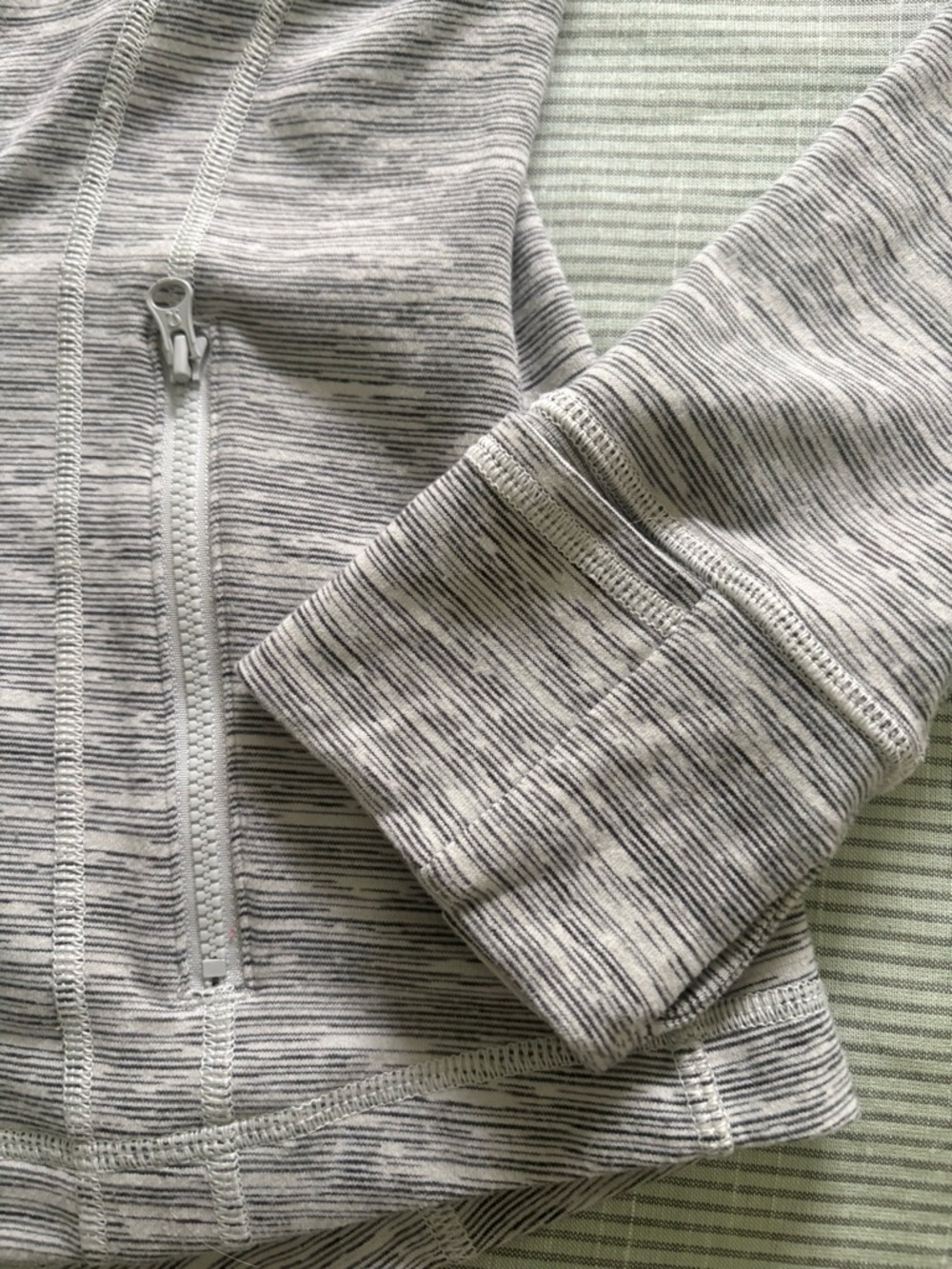 Lululemon Athletica Grey Striped Define Jacket Size 6